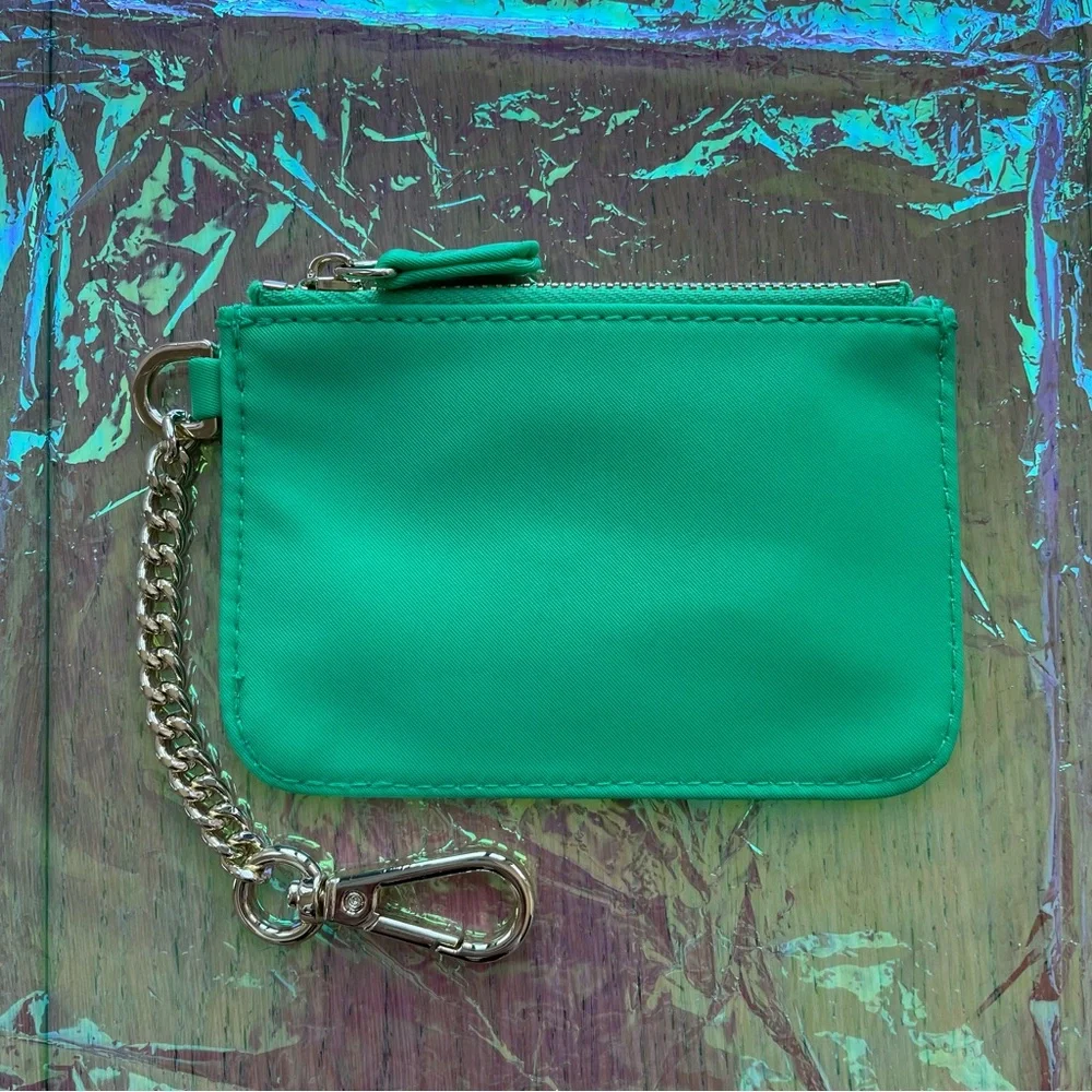 🆕 Stoney Clover Lane Avocado Green Nylon Keychain Wallet